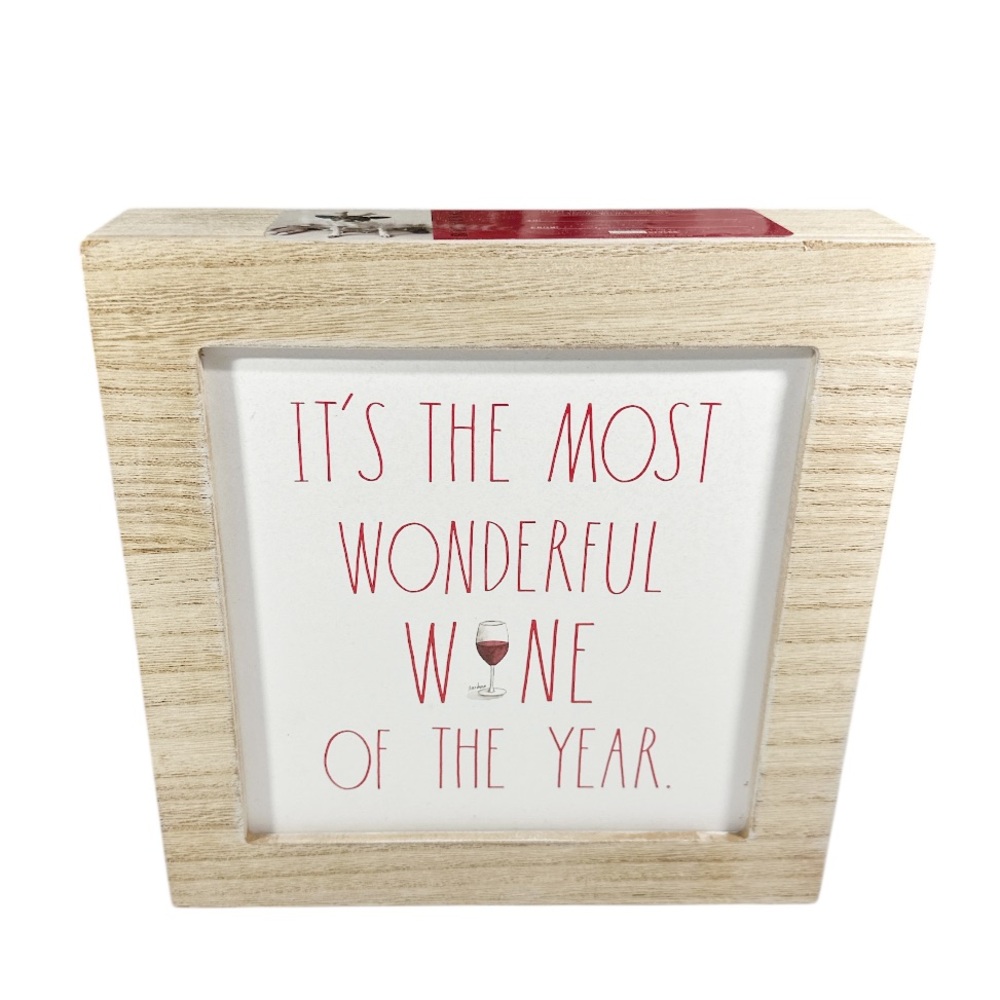 NEW Rae Dunn IT’S THE MOST WONDERFUL 🍷 OF THE YEAR Christmas Wooden Sign